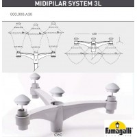 Консоль для паркового фонаря Midpilar Sys 3L 000.000.A30.L0