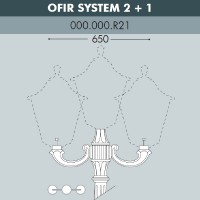 Консоль для паркового фонаря Ofir Sys 2L+1 000.000.R21.A0