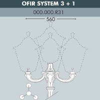 Консоль для паркового фонаря Ofir Sys 3L+1 000.000.R31.A0