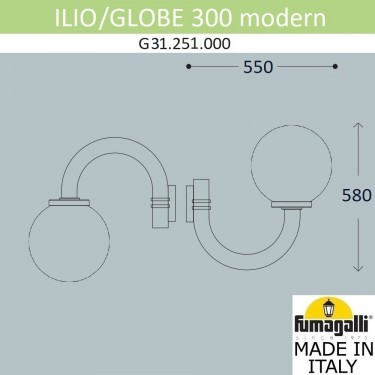 Настенный светильник ILIO/Globe 400 modern G31.251.000.AZE27