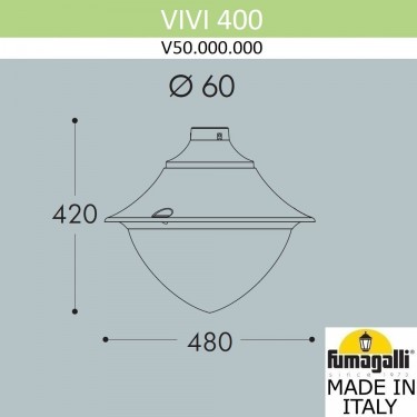 Уличный фонарь на столб Vivi V50.000.000.AXH27