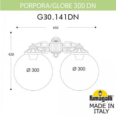 Настенный светильник Porpora/G300 G30.141.000.AZE27DN
