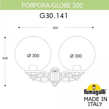 Настенный светильник Porpora/G300 G30.141.000.AXE27