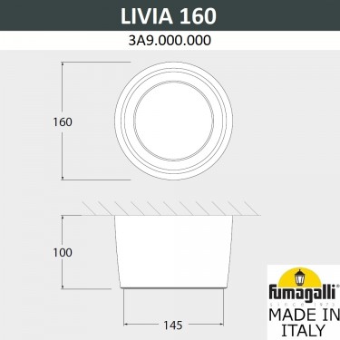 Потолочный накладной светильник Livia 160 3A9.000.000.WXD1L