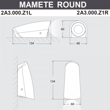 Фасадный светильник Mamete Round 2A3.000.000.AXZ1L Фасадный светильник Mamete Round 2A3.000.000.AXZ1L