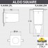 Тротуарный светильник Aldo SQUARE 1L4.000.000.AXZ1L