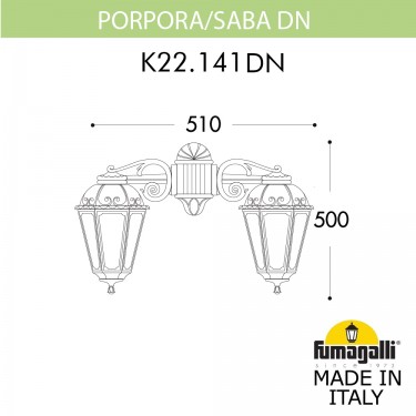 Настенный светильник Porpora/Saba DN K22.141.000.AYF1R DN