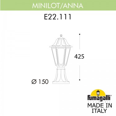Ландшафтный фонарь Minilot/Anna E22.111.000.WXF1R