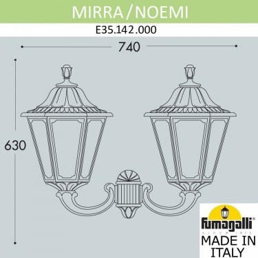 Настенный светильник Mirra/Noemi E35.142.000.WYH27