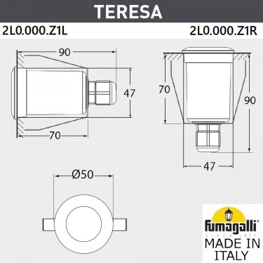 Тротуарный светильник Teresa 2L0.000.000.LXZ1L