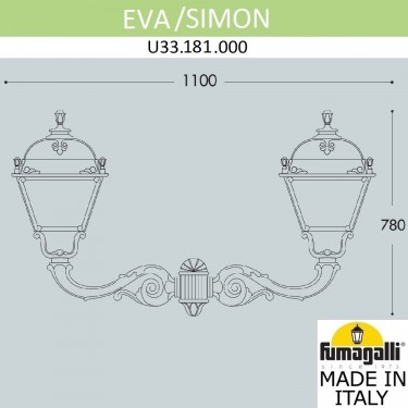 Настенный светильник Eva/Simon U33.181.000.AXH27