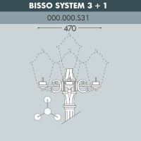 Консоль для паркового фонаря Bisso Sys 3L+1 000.000.S31.A0