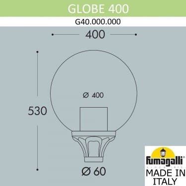Фонарь на столб Globe 400 G40.000.000.AYE27