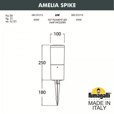 Ландшафтный светильник Amelia Spike DR2.572.000.WYF1R