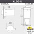 Тротуарный светильник Aldo 1L 1L1.000.000.AXZ1L