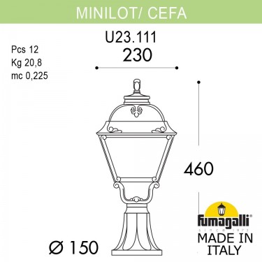 Ландшафтный фонарь Minilot/Cefa U23.111.000.WYF1R