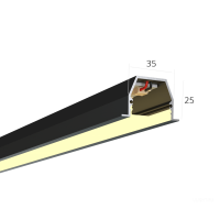 Линейный светильник LINE 3525 IN черный 2500mm 36W 3000K